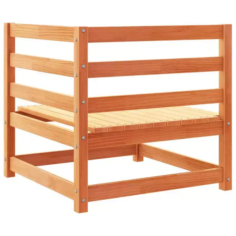 Set da giardino vidaXL con divano modulare componibile in legno massello di pino - pino naturale, senza cuscini