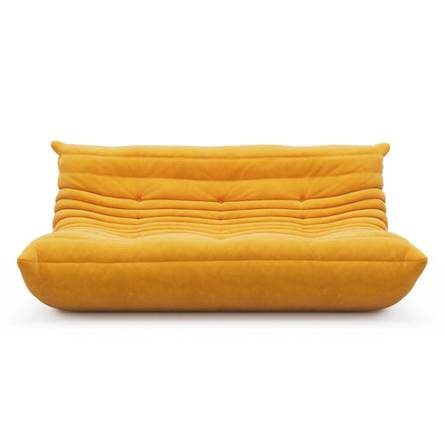 3-Sitzer-Bodensofa aus Wildlederimitat, Lounge-Couch für das Wohnzimmer