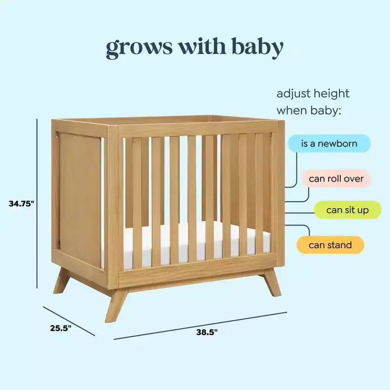 daVinci Otto 3-in-1 umbaubares Mini-Kinderbett mit 4 Matratzen