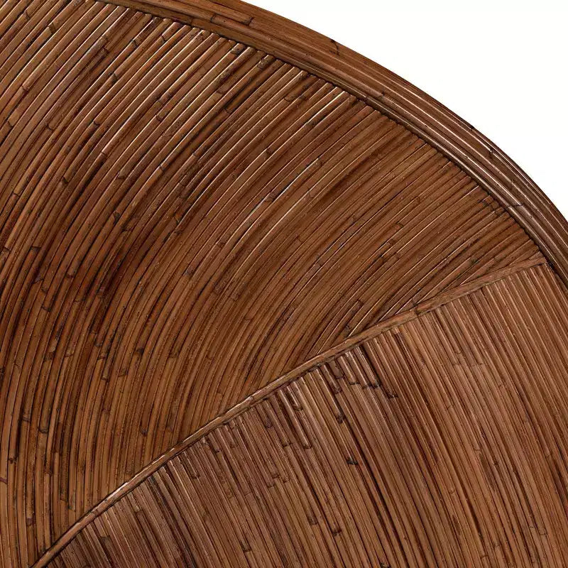 bali & pari Seana vrijstaand hoofdbord van rotan voor queensize bed, donkerbruin: geen montage, MDF-frame, plaatselijk reinigen