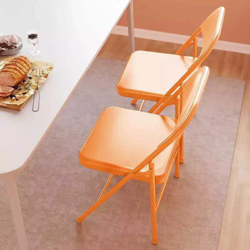 Ensemble de 8 chaises pliantes tout acier avec dossiers, chaises de salle à manger pliables en métal robuste, capacité de 350 lbs, pour l’intérieur et l’extérieur