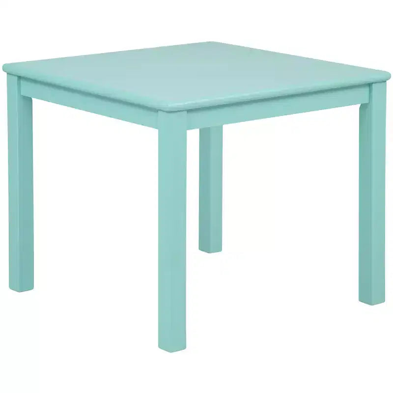 Ensemble de table et de chaises pour enfants eHemco en bois massif (4 chaises incluses), 5 pièces