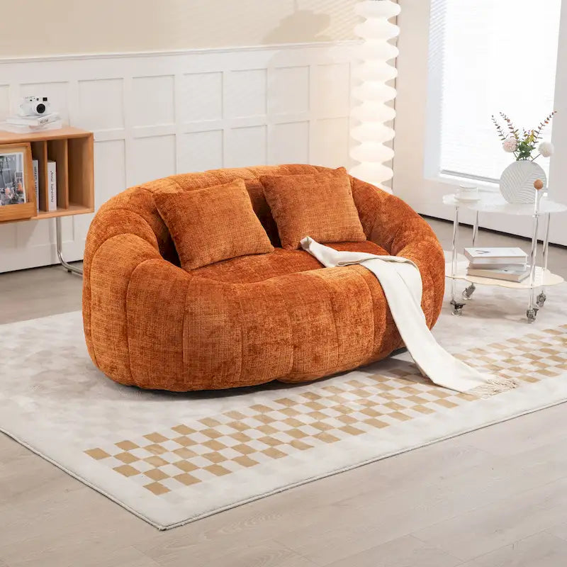 GDFStudio - Divano relax a 2 posti Laurel in ciniglia con schiuma ad alta densità e comfort extra