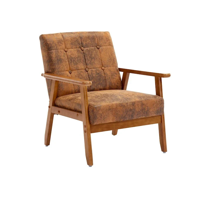 Set van 2 accentstoelen met bijzettafel, fauteuils voor woonkamer, slaapkamer of kantoor - 30.71H*25.39W *27.95D