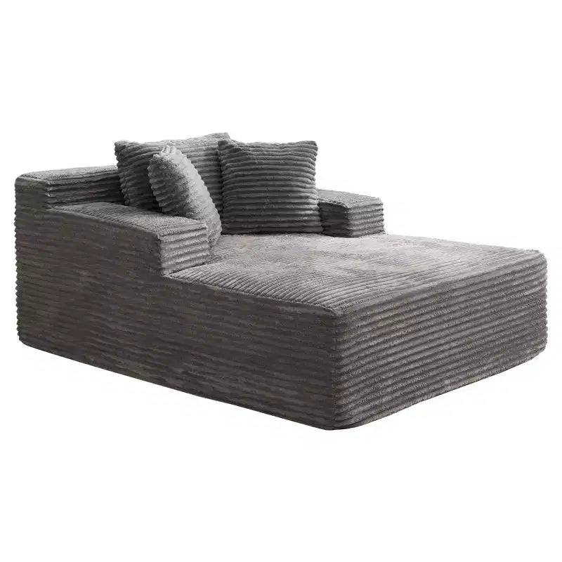 COZONY 49.2 übergroße, umwandelbare Chaiselongue, Cord-Sofasessel/Schlafsofa im Cloud-Design, Belastbarkeit 400 lb
