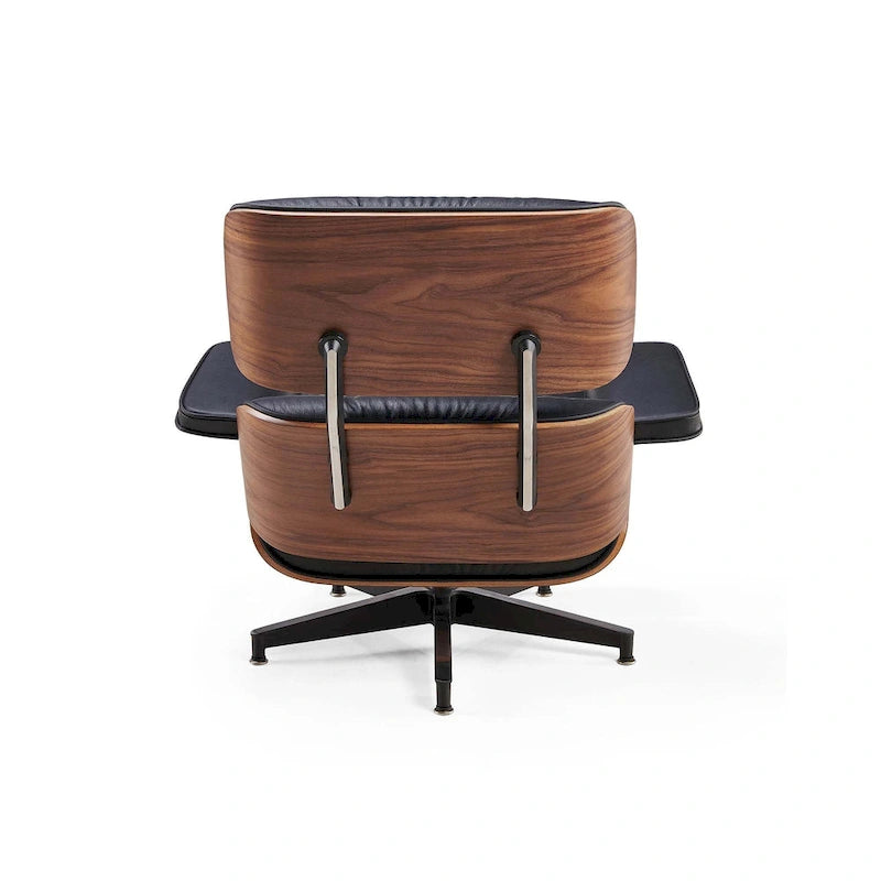 Poltrona reclinabile in pelle, stile moderno di metà secolo