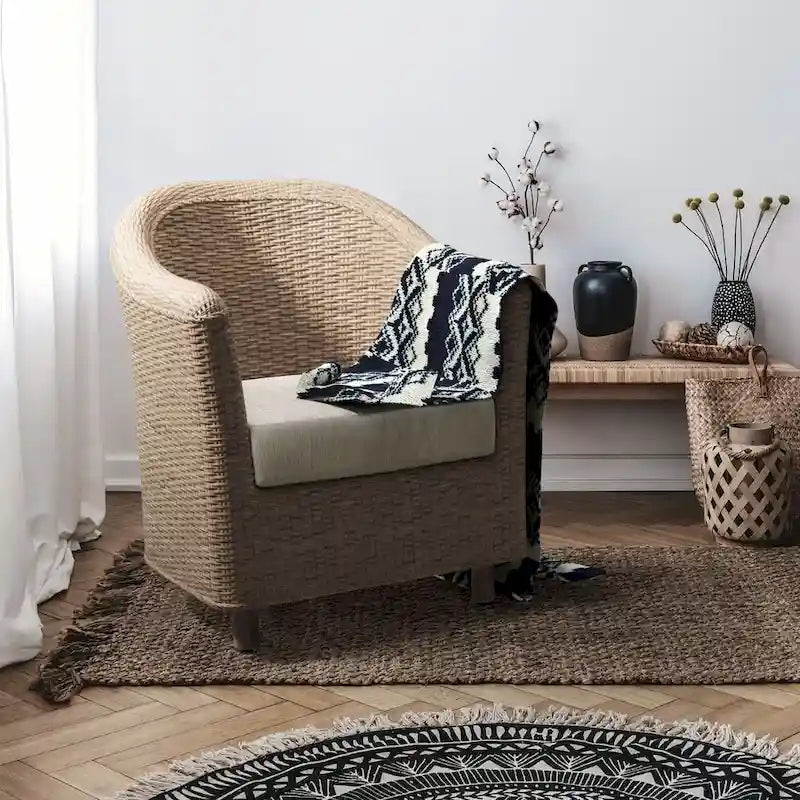 Rustikaler Rattan-Sessel aus Kubu-Rattan von Furniture of America Lali