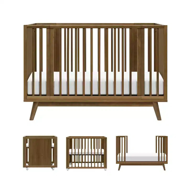Lettino trasformabile Babyletto Palma 8-in-1 per tutte le fasi, con kit per culla e letto per bambini