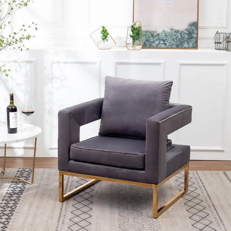 Fauteuil d’appoint contemporain rembourré Lenola de Roundhill Furniture