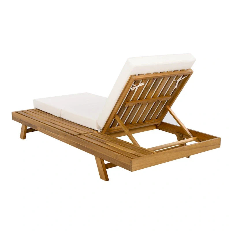 Christopher Knight Home- Michael Outdoor-Chaiselongue-Set aus Akazienholz, 2-teilig