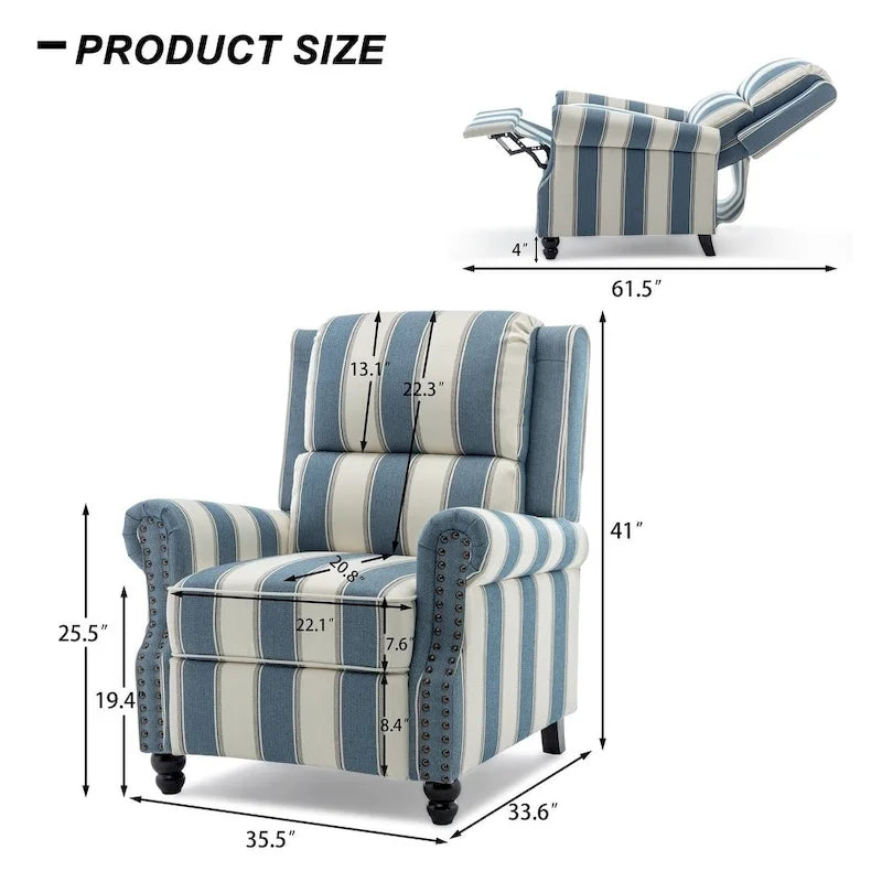 Set mit 2 modernen Relaxsesseln mit gepolstertem Sitz aus Kunstleder/Stoff