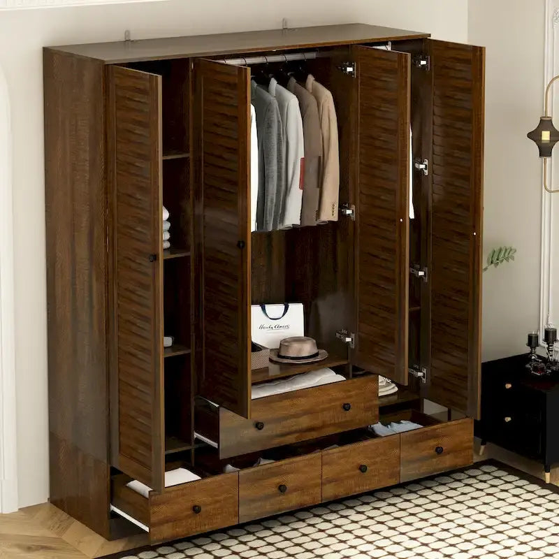Kleiderschrank für Schlafzimmer mit Kleiderstange und Schublade
