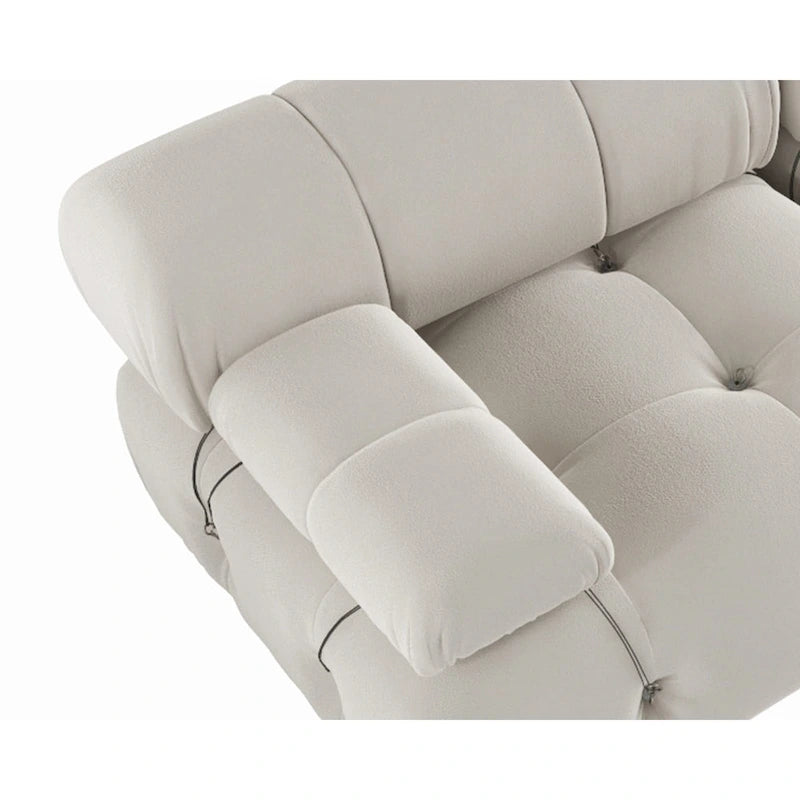 Modulares Samtsofa mit 3 Sitzplätzen, beidseitig montierbar