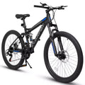 Mountain bike Okak da 26IN con freni a disco, bici per adulti a 21 velocità con telaio resistente e doppia ammortizzazione posteriore, per il ciclismo su strada in città