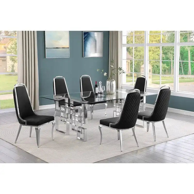 Ensembles de salle à manger avec grande table en verre de Best Quality Furniture