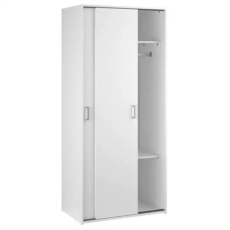 Tvilum, Space kledingkast met 2 schuifdeuren, wit
