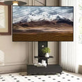 TV-meubel voor tv’s van 32-75, in hoogte verstelbare mobiele tv-wagen met lade en wielen voor de woonkamer, slaapkamer en kantoren -ModernLuxe