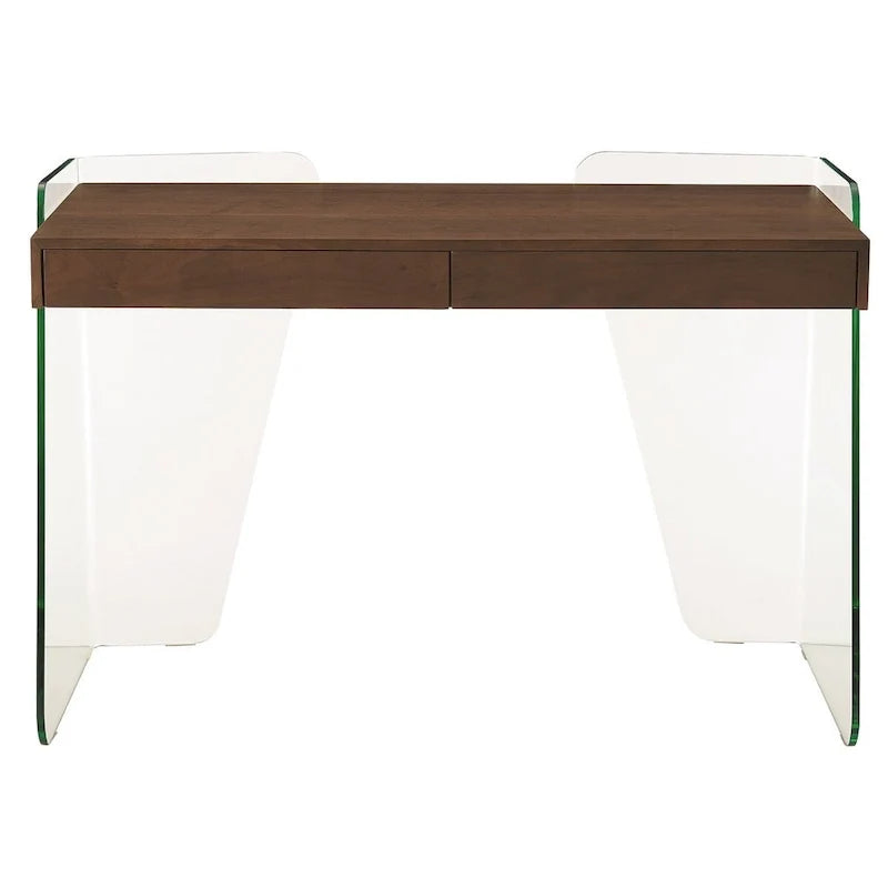 ARCHIE-Büroschreibtisch mit durchsichtigem Glas.