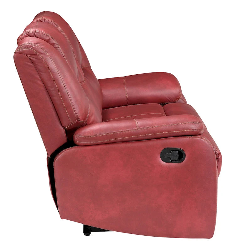 Steve Silver Kameryn handmatig verstelbare loveseat van imitatieleer