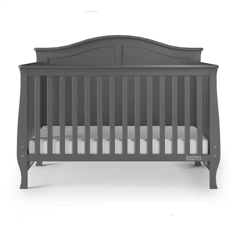 Lit bébé convertible 4-en-1, transformable en lit de jour, lit pour tout-petit et lit double, avec 3 positions de matelas et une finition sans danger pour bébé