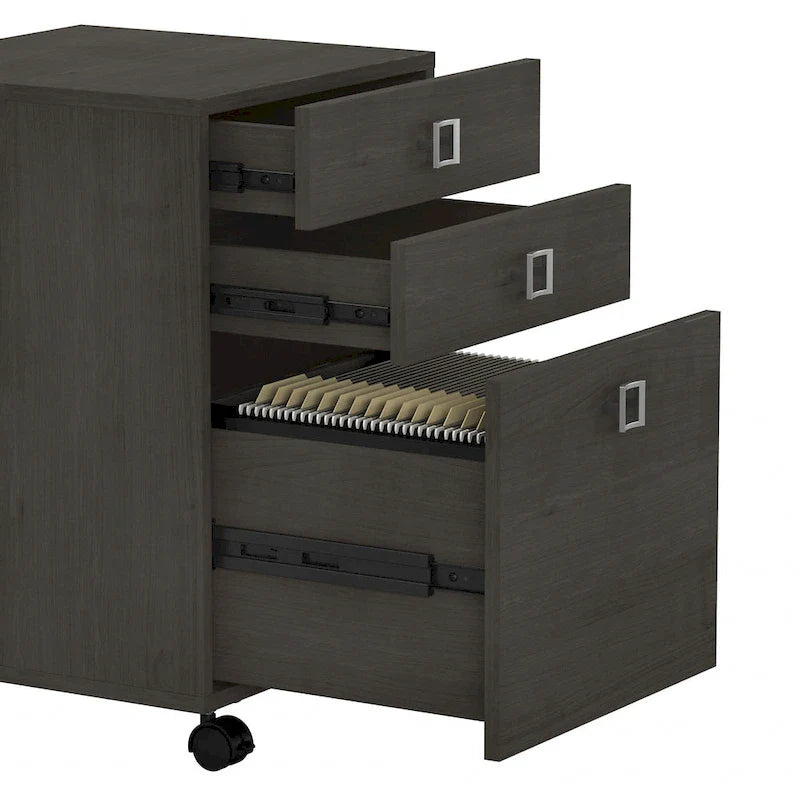 Bureau d’angle L Echo avec rehausse et tiroirs