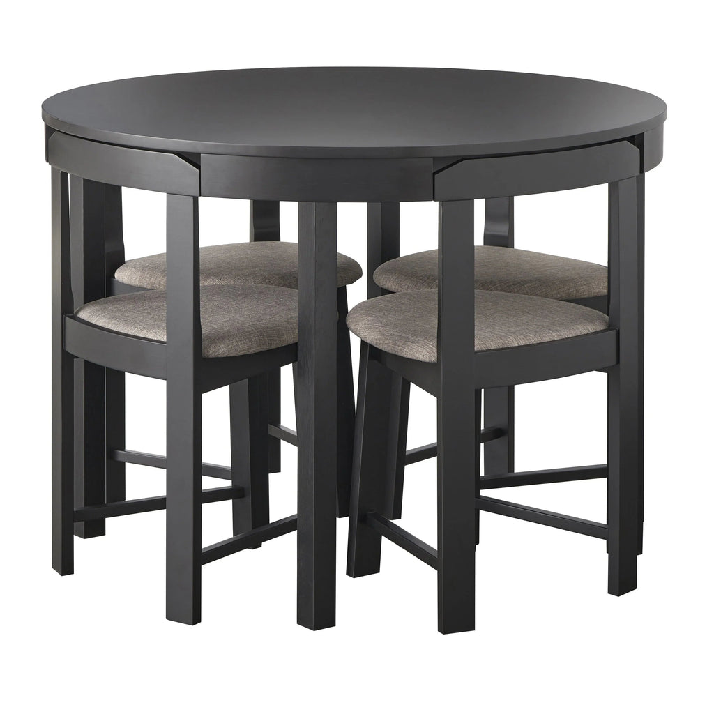 Ensemble de salle à manger compact rond Harrisburg Tobey, 5 pièces