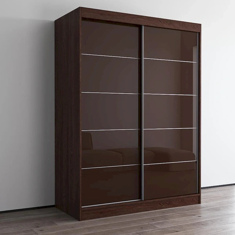 Armoire moderne à 2 portes à fini très brillant Aria