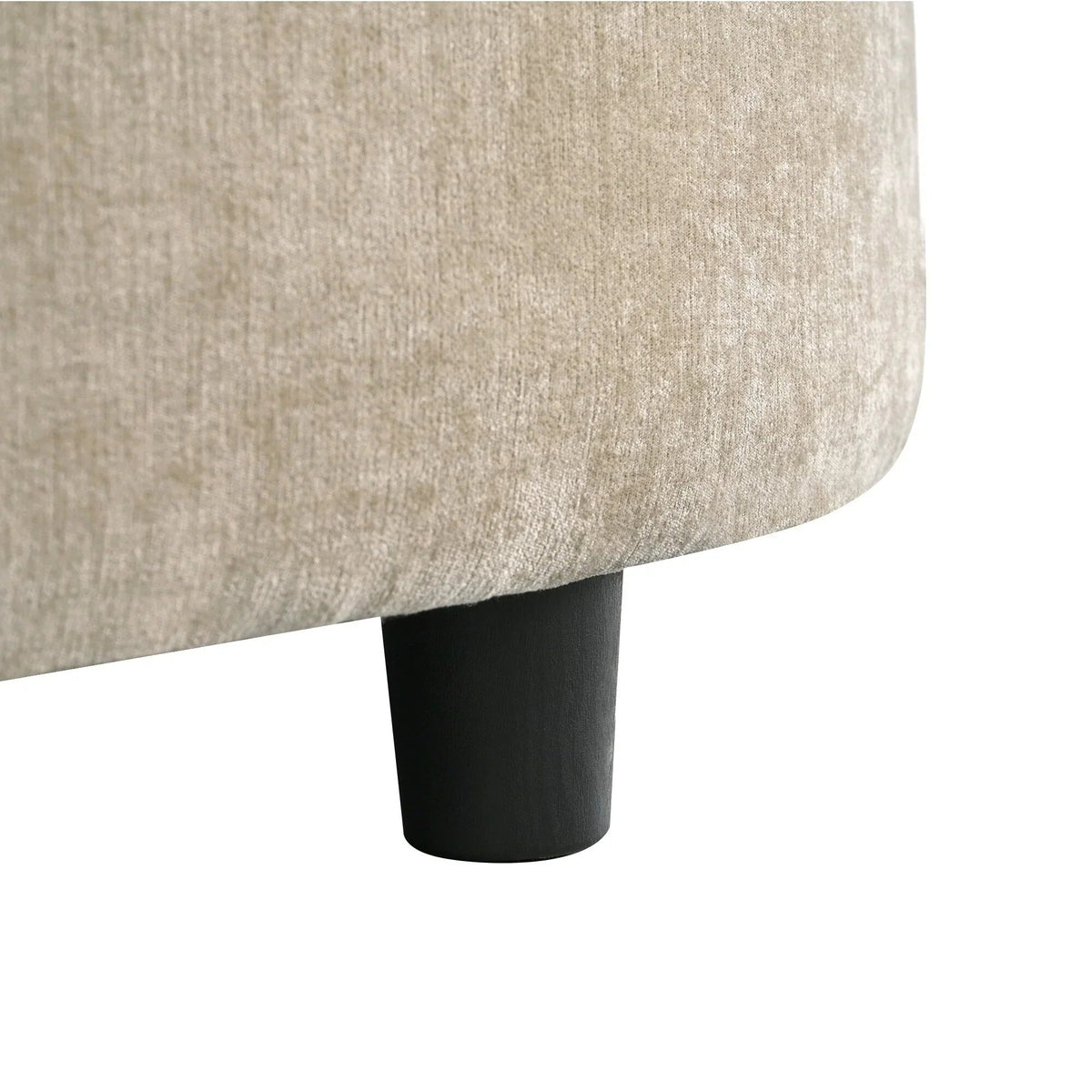 Chaiselongue-Schlafsofa aus Chenille, gepolstertes Sofa mit gesteppter Rückenlehne und 2 abnehmbaren Kissen für das Wohnzimmer