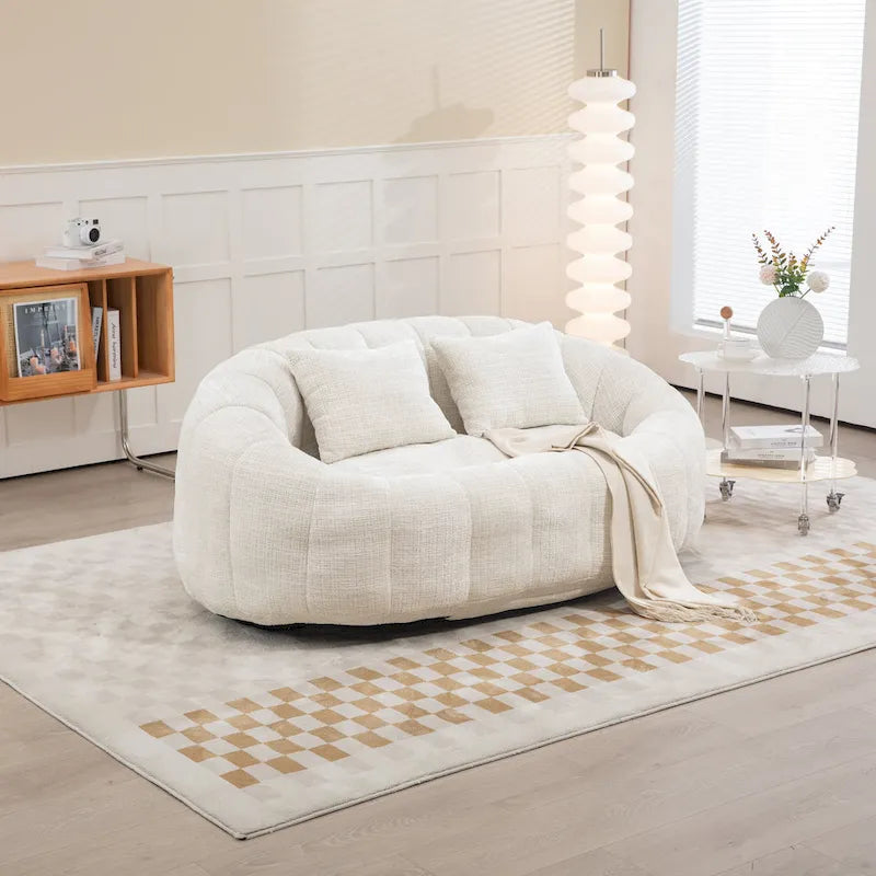 GDFStudio - Divano relax a 2 posti Laurel in ciniglia con schiuma ad alta densità e comfort extra