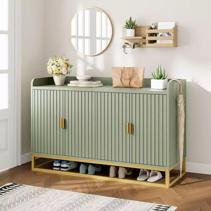 Dressoirkast met opbergruimte, 4 deuren, 47.2 breed, moderne mediakast