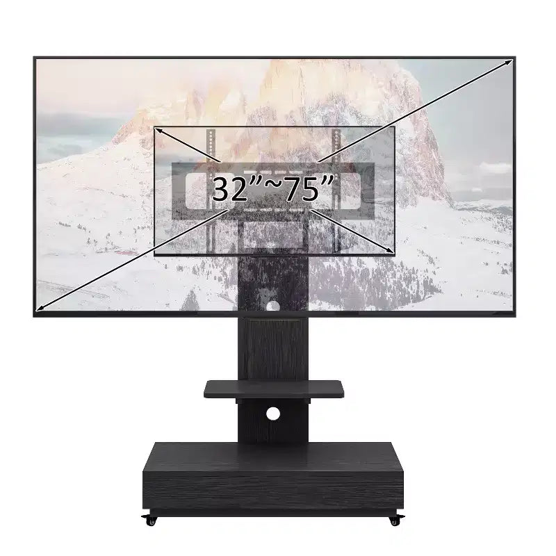 TV-meubel voor tv’s van 32-75, in hoogte verstelbare mobiele tv-wagen met lade en wielen voor de woonkamer, slaapkamer en kantoren -ModernLuxe