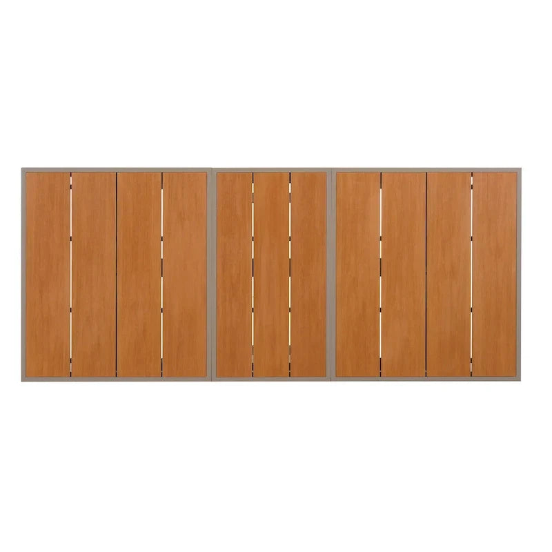 7-delige uitschuifbare eethoek voor buiten met uitschuifbare tafel en 6 stoelen met armleuningen