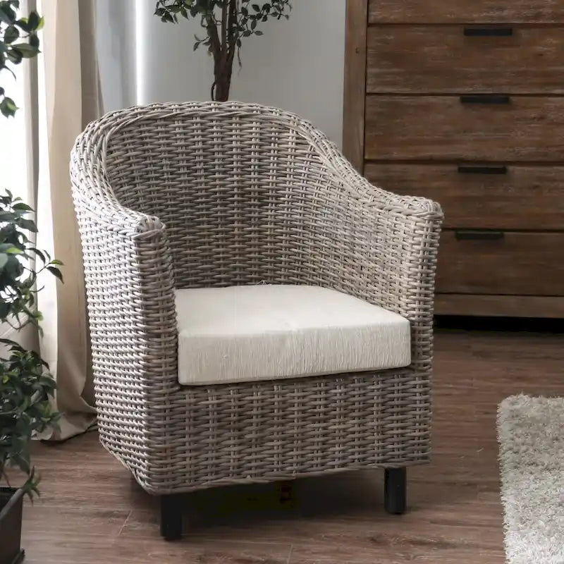 Rustikaler Rattan-Sessel aus Kubu-Rattan von Furniture of America Lali