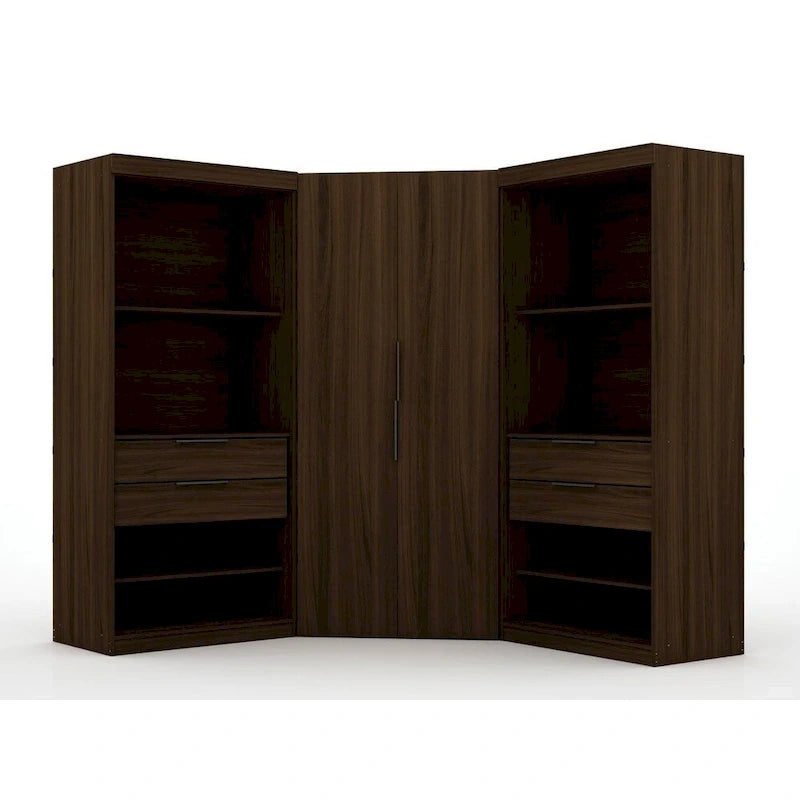 Mulberry 2.0 halfopen, moderne hoekkastset met 3 delen en 4 laden, set van 3