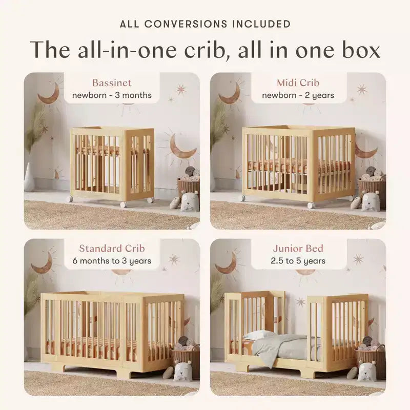 Lettino convertibile Babyletto Yuzu 8 in 1 con kit di conversione per tutte le fasi
