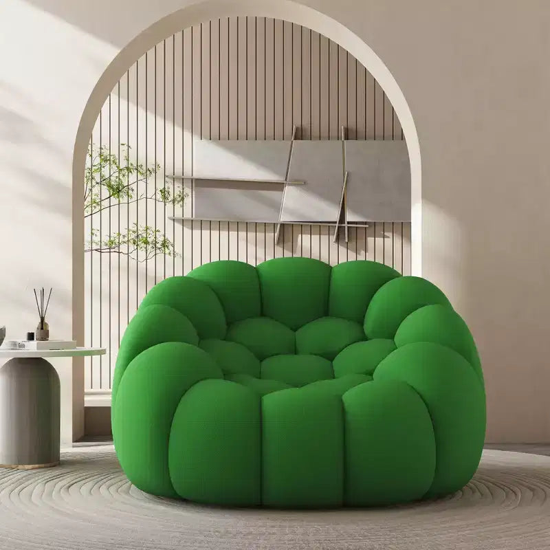 119 cm großes Bubble-Bodensofa mit geschwungenem Design, 3D-Sitzsack für das Wohnzimmer, grün