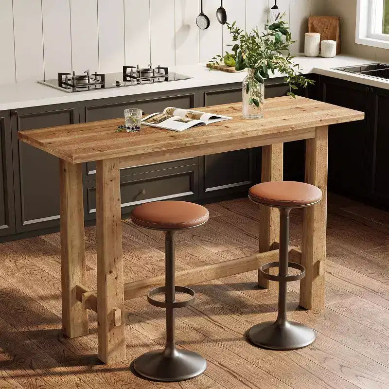 63-Zoll-Bartisch aus Massivholz für Küche, Café oder Restaurant