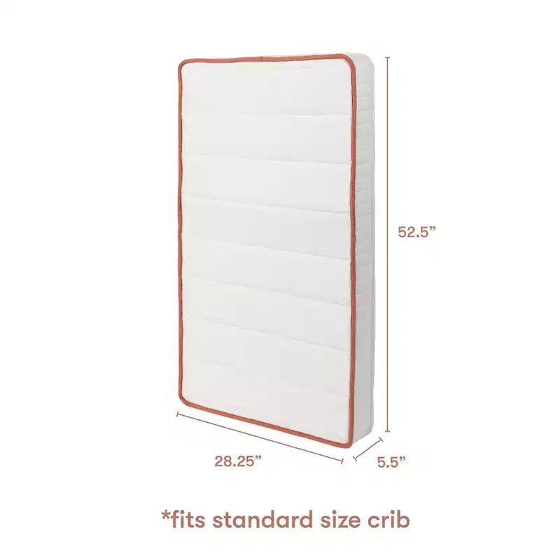 Matelas de lit de bébé biologique Babyletto x Avocado, 2 étapes et 100 % non toxique - Blanc