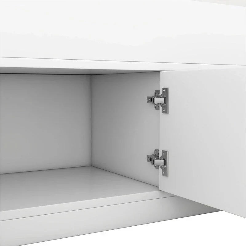 Letto a piattaforma Captain singolo/matrimoniale con 4 cassetti e ripiani contenitori, struttura in legno massello con testiera libreria contenitore