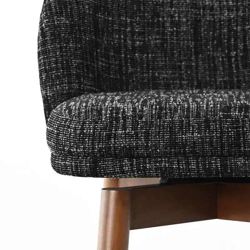 Set of 2 Modern Swivel Counter Stools with Upholstered Seat, 360 Rotating Kitchen Island or Home Bar Chairs with Solid Wood Legs-Panipeachy