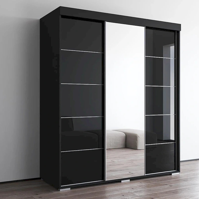 Aria moderner 3-türiger Kleiderschrank mit Spiegel