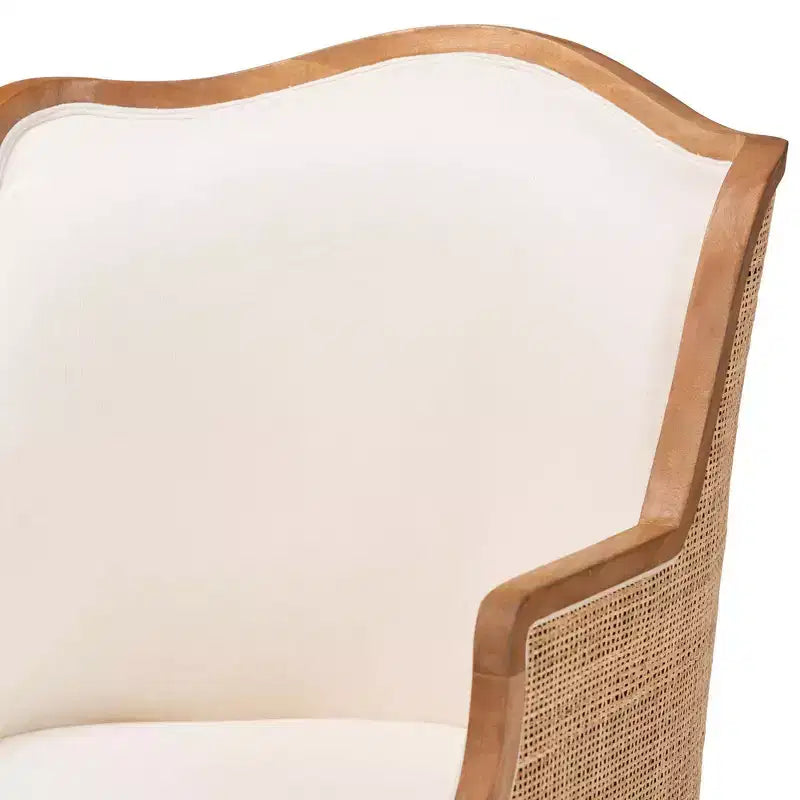 Poltrona decorativa in tessuto e legno bali & pari Elizette