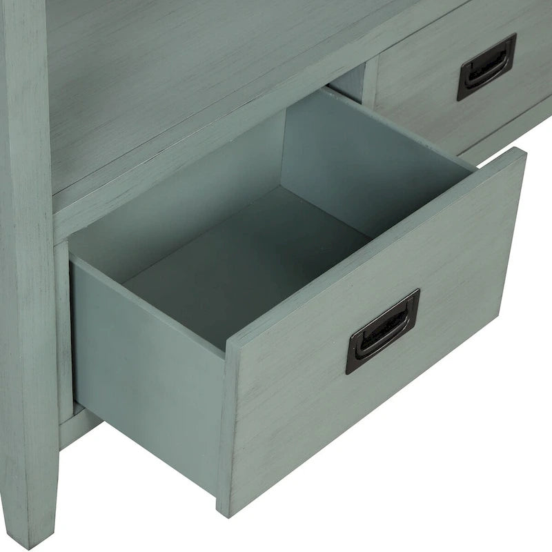 Consoletafel met 4 lades en opbergplank