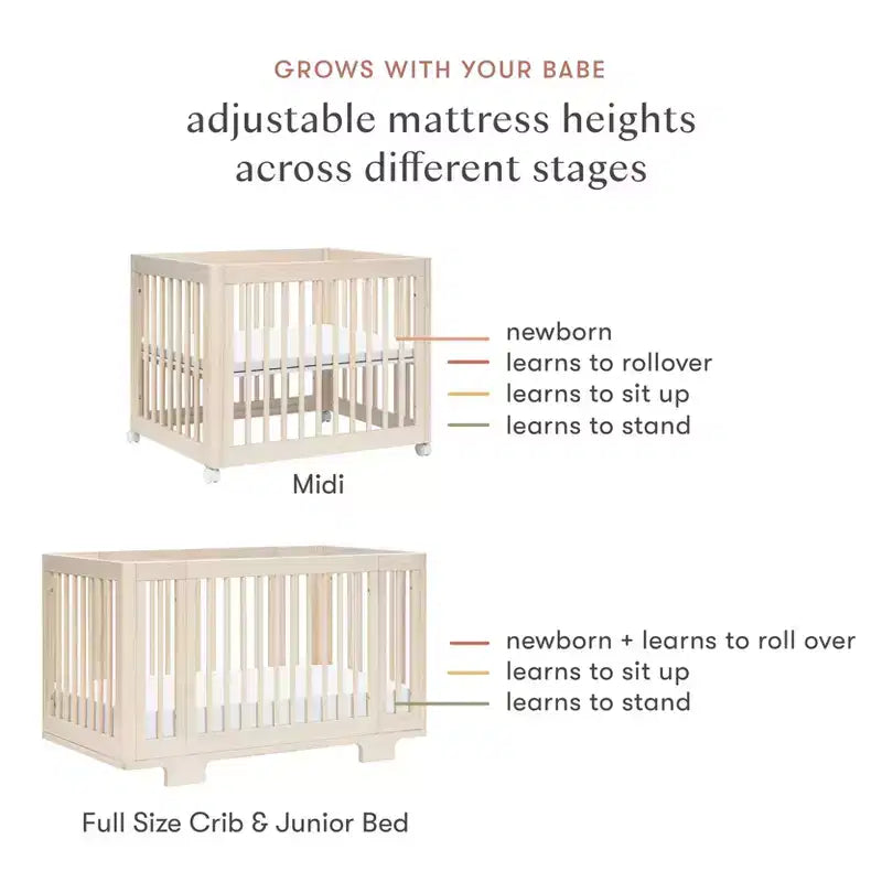 Lettino convertibile Babyletto Yuzu 8 in 1 con kit di conversione per tutte le fasi