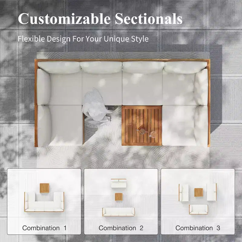 Captiva Designs Outdoor-Loungegruppe aus Korbgeflecht für Garten und Hinterhof