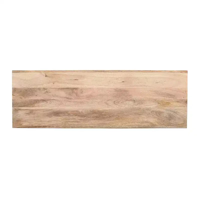 Consolle e tavolino da ingresso Whisen in legno di mango, stile rustico minimalista, con piano spesso