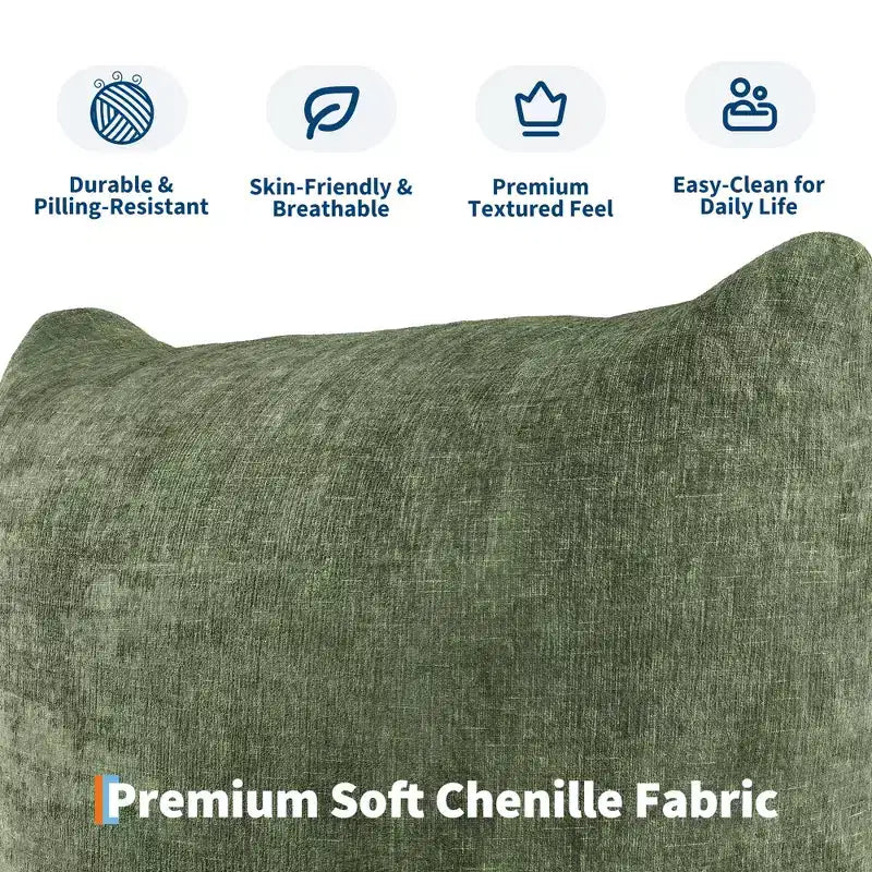 Modulares Zweisitzer-Sofa aus Chenille, Cloud-Couch mit hoch belastbarem Schaumstoff, platzsparendes Sofa ohne Gestell für Wohnung und Büro