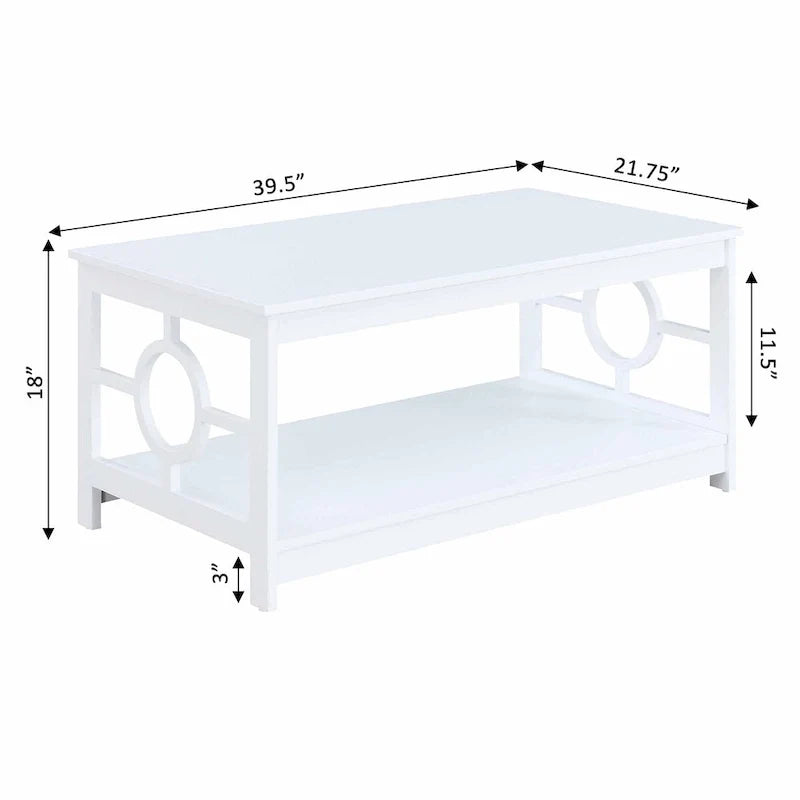 Ring salontafel met plank