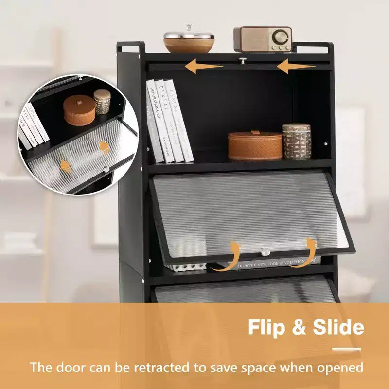 Étagère de cuisine Costway à 5 niveaux avec placard de rangement, support mobile pour micro-ondes et portes relevables, blanc/noir/gris/vert