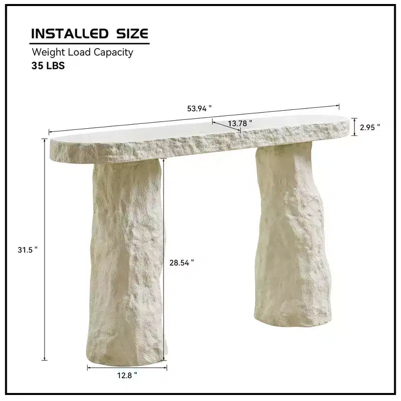 53.94 Moderner Konsolentisch aus Fiberglas mit unregelmäßigen Beinen